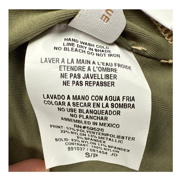 Becca by Rebecca Virtue One-Piece Swimsuit Canyon View Londyn Ring Gold Stripped - Picture 7 of 10